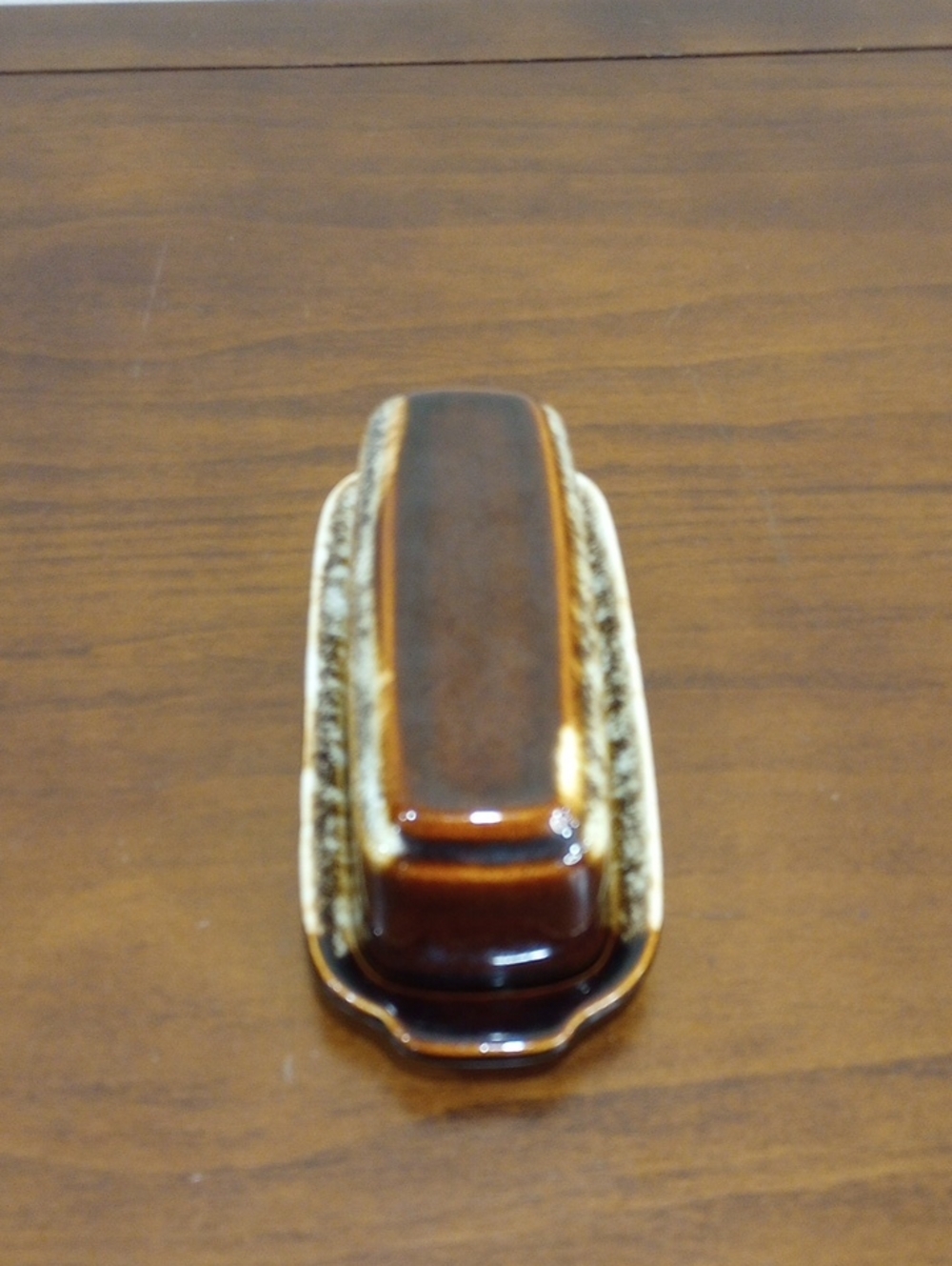 Pfaltzgraff Brown Drip Glaze Butter Dish #28 - Vintage!